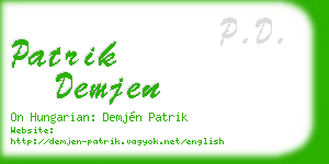 patrik demjen business card