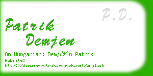 patrik demjen business card